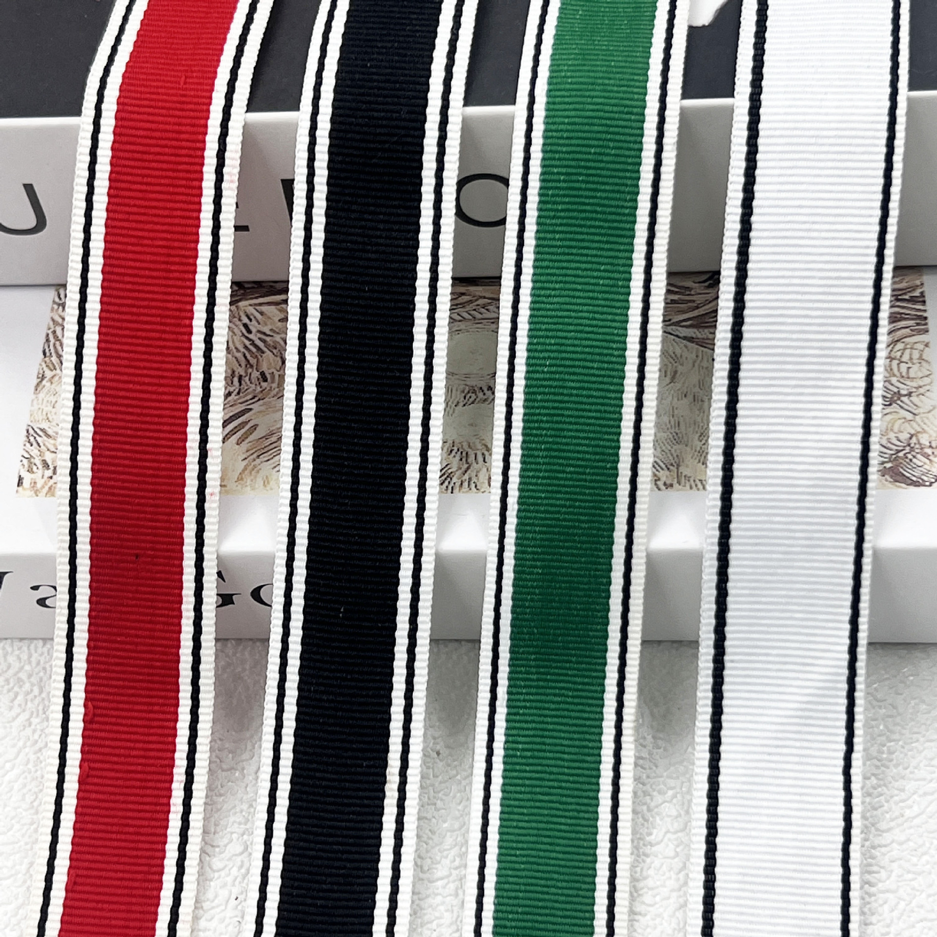 in stock color striped jacquard webbing shoes and hats home textile gift box children's clothing trouser edge wrapping strip clothing accessories new