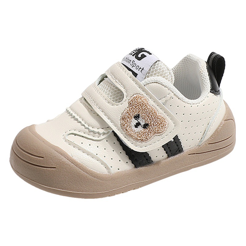Baby Toddler Shoes 2025 Spring New Baby Shoes Baby Shoes Autumn Children's Shoes Children's Bear Embroider Cross-Border
