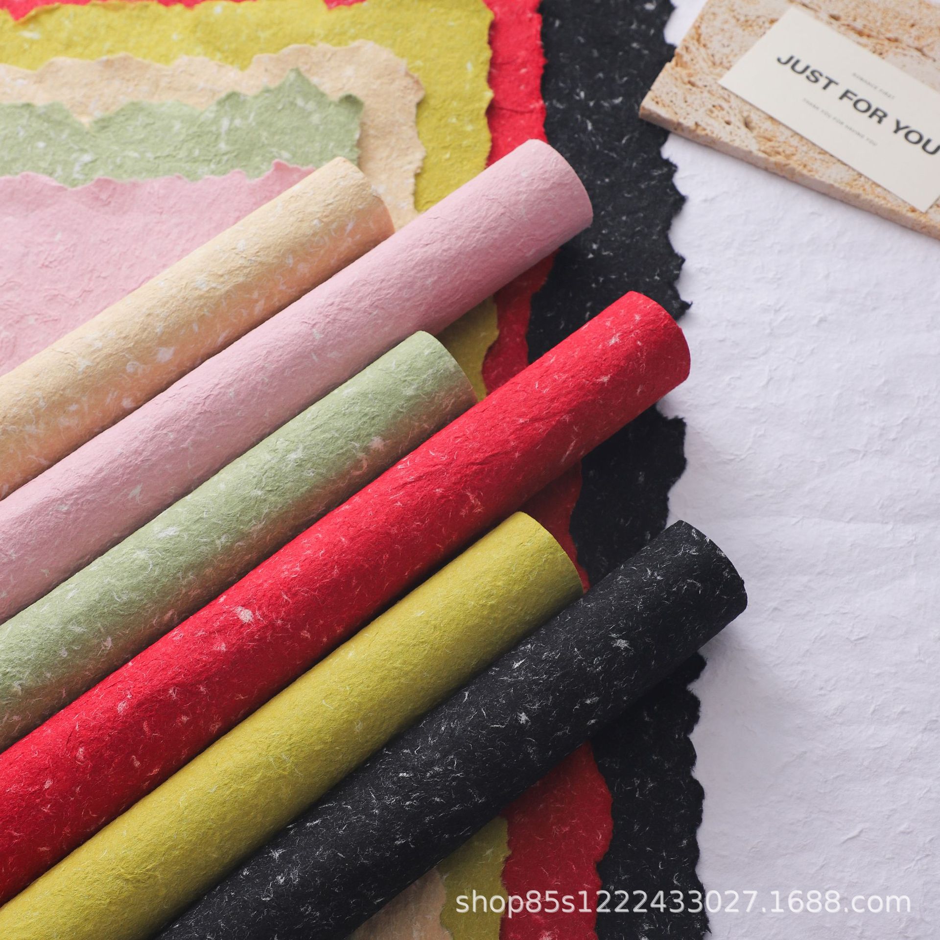 Zhuo Fiber Flower Material Handmade Two-color High-grade Dongba Paper Thickened Art Flower Wrapping Paper High-grade Flower Wrapping Paper