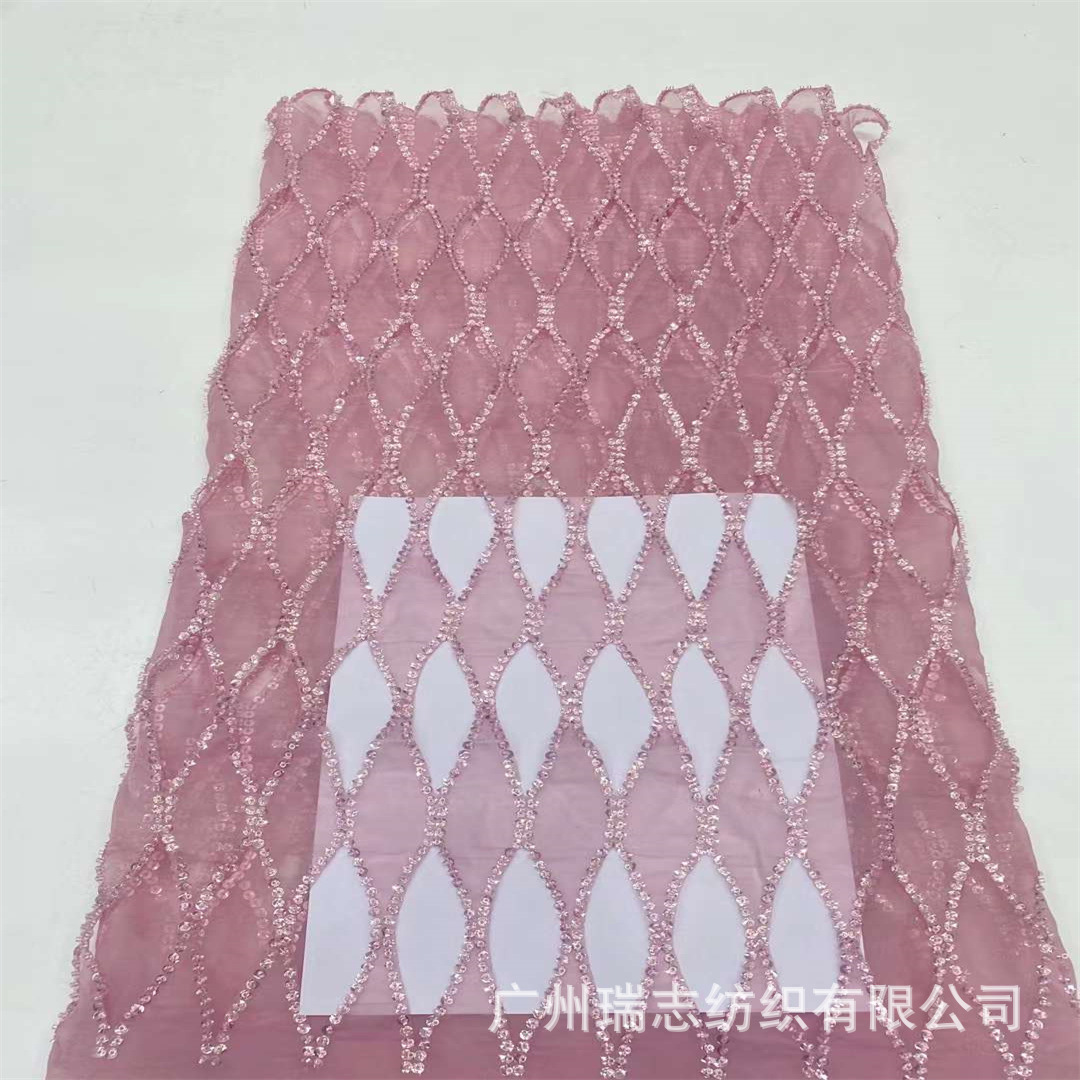 Fashion diamond hollow snow workshop cut flower crystal sequins embroidered fabric spring and summer condole dress costume accessories