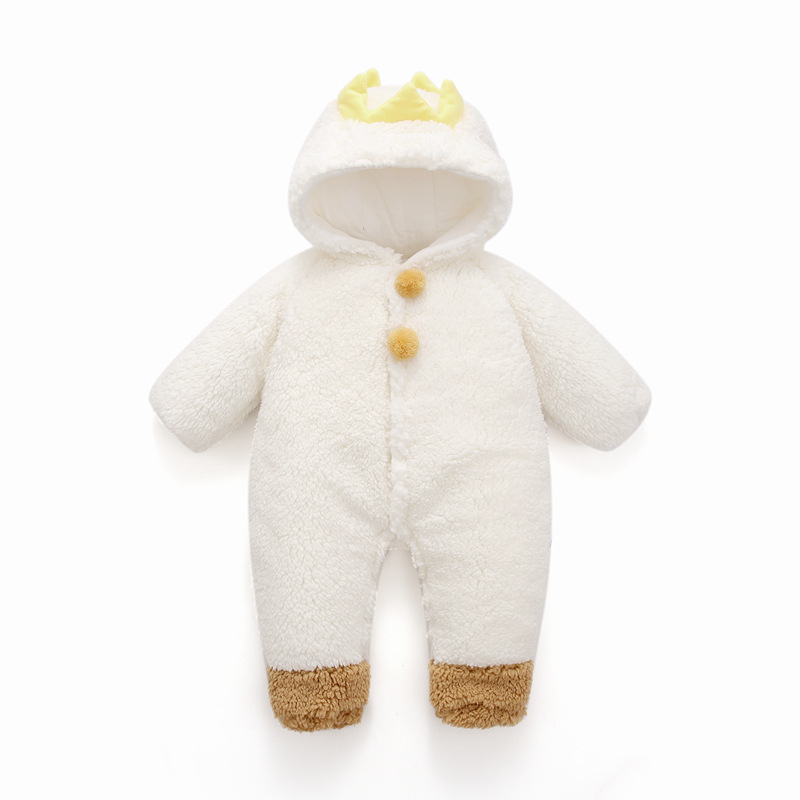 Picture of Baby's jumpsuit short-sleeved autumn and winter clothes winter thickened baby's climbing suit for boys and girls