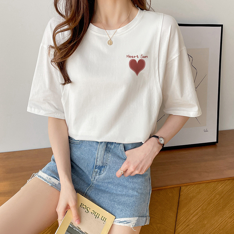 Picture of Pregnant Women's Summer Breastfeeding Clothes Out Short-sleeved Summer Breastfeeding Top Fashionable Slimming Side Opening Outer Wear T-shirt for Women