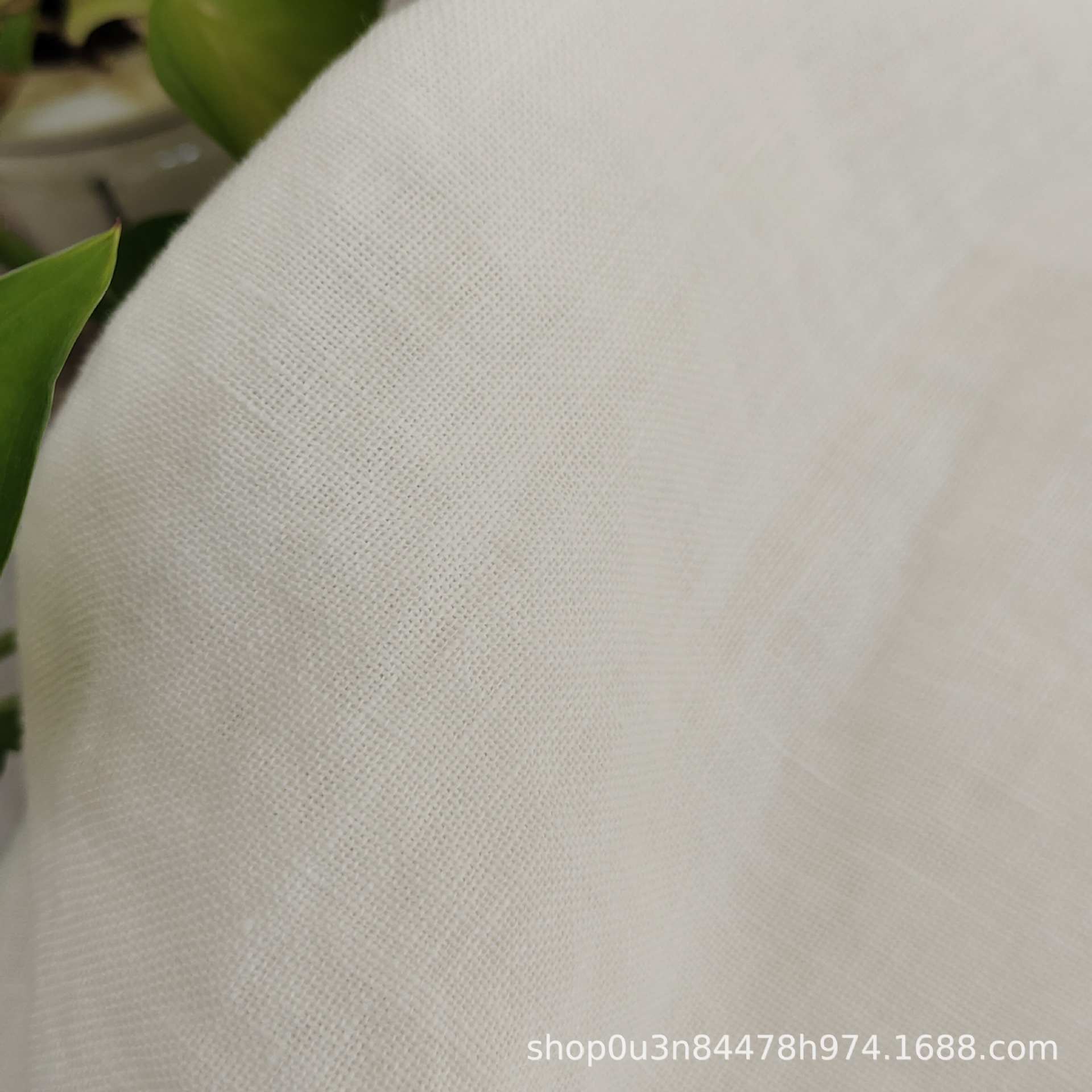 Pure Linen White Window Screen Washed Fabric French Long Linen Gauze Curtain Fabric Enzyme Washed Extra Wide Linen Curtain