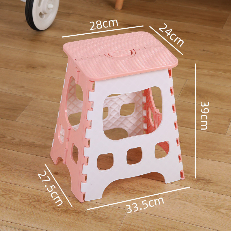 Picture of Thickened Plastic Folding Stool Portable Mini Outdoor Adult Children Chair Bench Portable Train Mazar