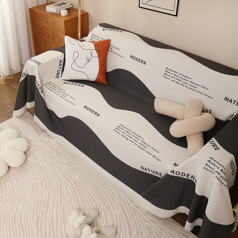 Picture of ins style sofa towel full cover cloth simple sofa cushion blanket all-inclusive universal cover towel four seasons universal sofa cover