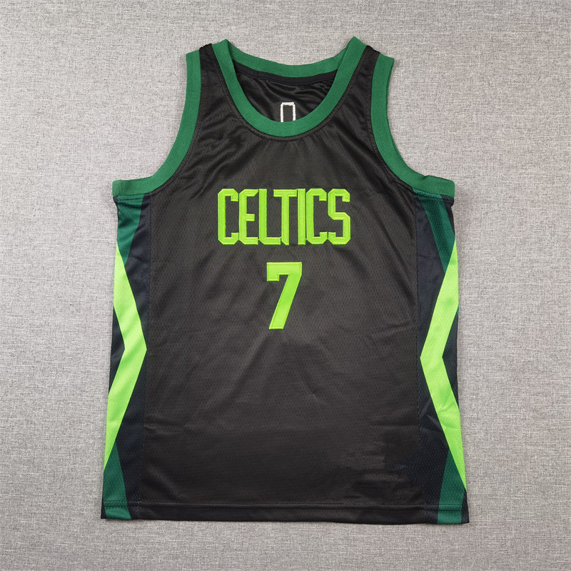 Picture of 2025 New Season Jersey Children's Wear Celtic 7 Brown Green Black City Edition Basketball Jersey