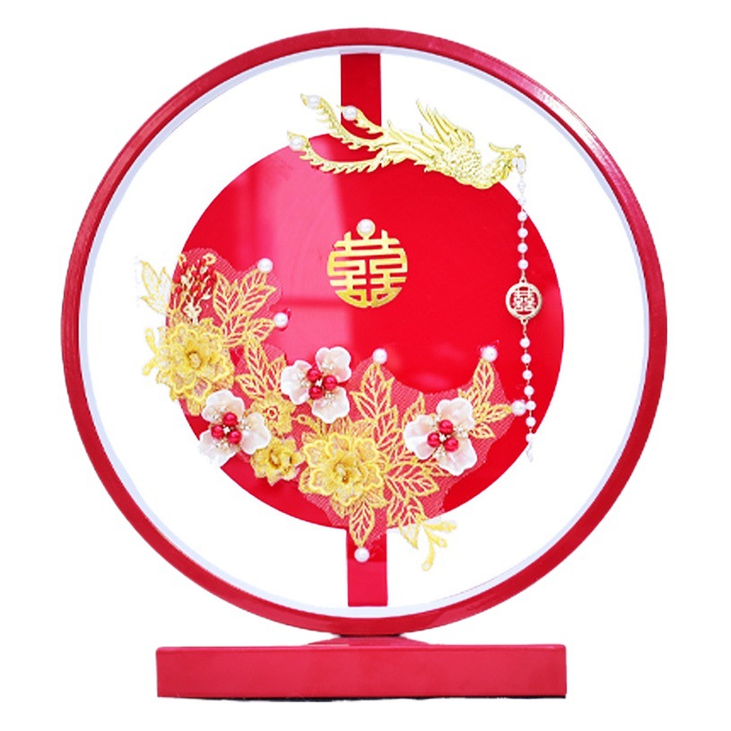 Wedding Table Lamp, Bedroom Bedside Lamp, Bridal Room Dowry Lamp, Wedding Red Everlasting Lamp, Festive Wedding Room
