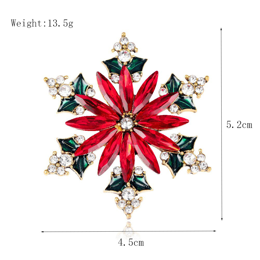Picture of Lanhao European and American New Fashion Christmas Brooch Christmas Tree Shoes Elk Wreath Snowflake Bell Pin Women