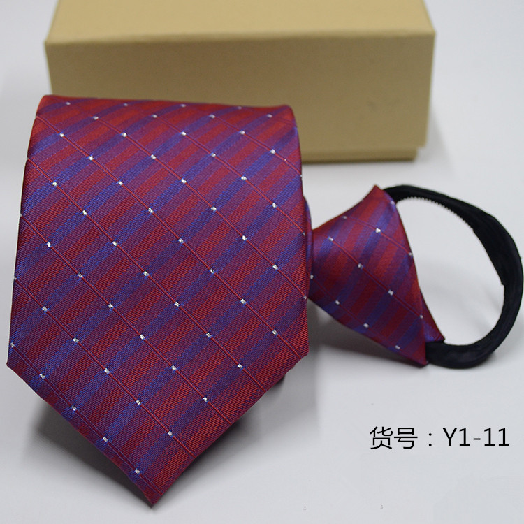 Picture of Men's Easy-To-Pull Casual Zipper Tie New Korean Style Professional Formal Wear Convenient Lazy Tie Ready for Sale