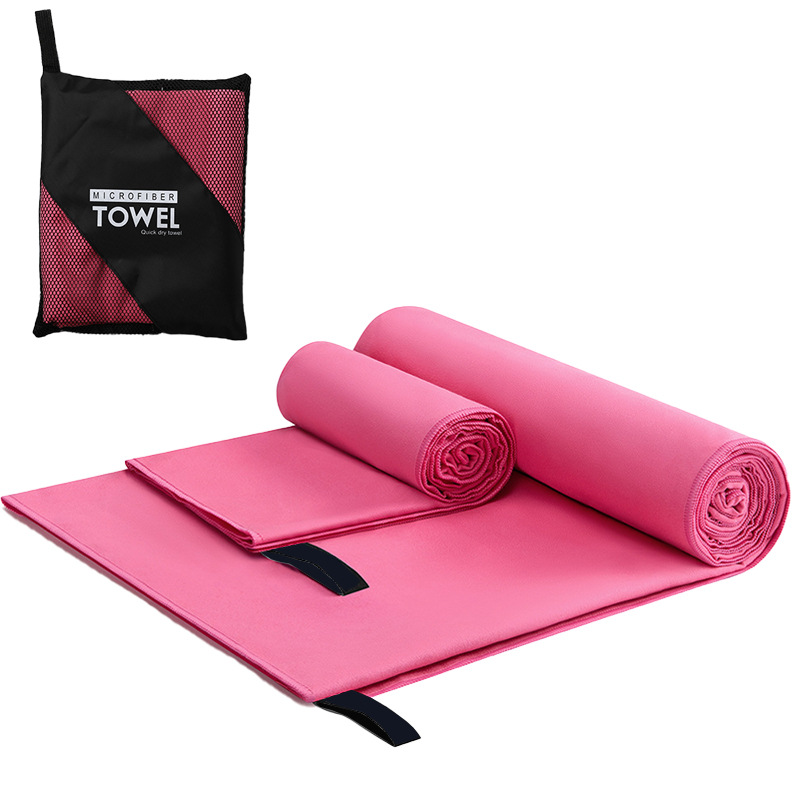 Picture of Quick-Drying Beach Towel Multi-Color Portable Quick-Drying Fitness Sports Towel Outdoor Beach Towel Mesh Bag