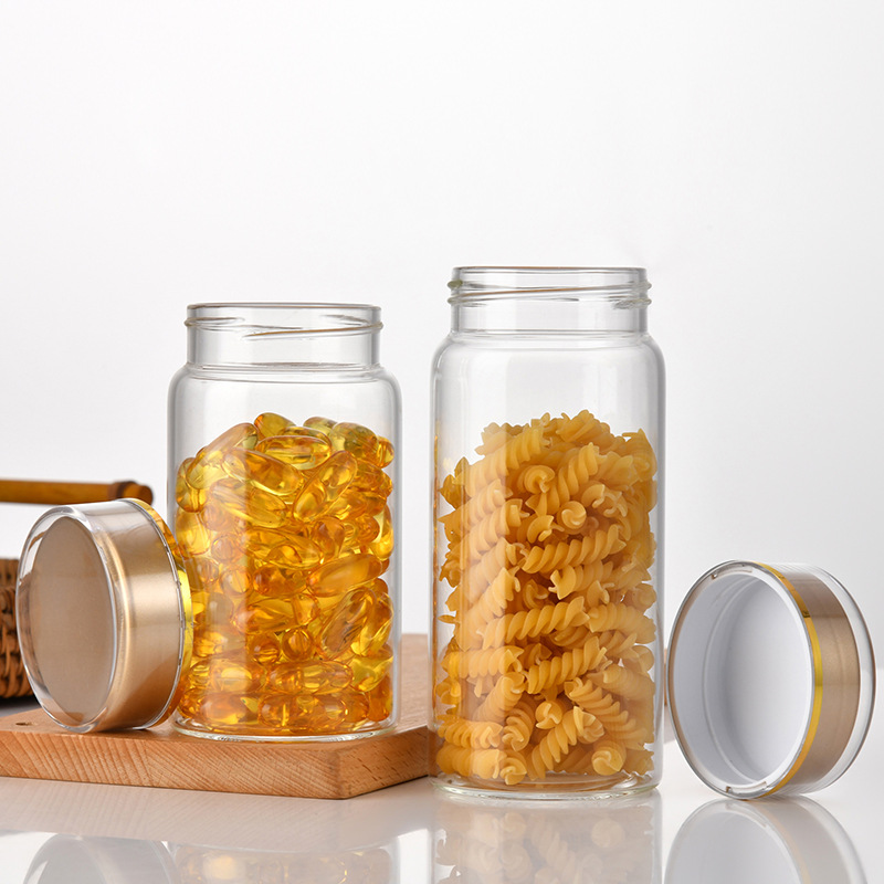 Picture of 65 Screw Tea Glass Jar Storage Jar Candy Bottled Cordyceps Health Care Bottle Aquilariae Aquilariae Incense Packaging Bottle