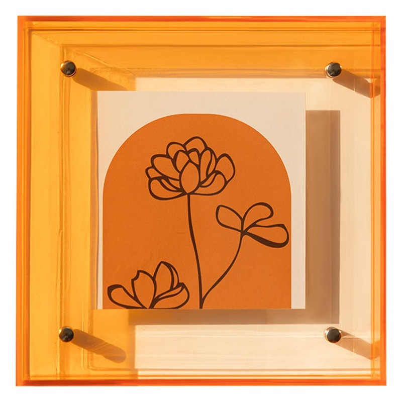 Mini colorful acrylic photo frame decoration table printing and mounting creative picture frame display diy photo washing made decoration