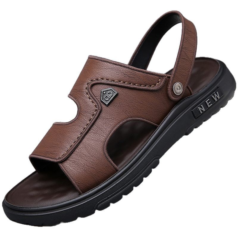 2025 Summer Sandals Men's Lightweight and Comfortable Beach Shoes Sandals Two-Wear Thick-Soled Non-Slip Men's Sandals Slippers 1589