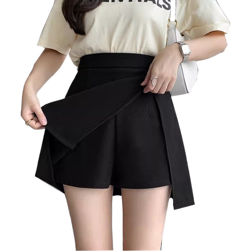 Summer 2025 New Style Petite Suit Hip-Hugging A-Line Short Skirt High-Waisted Women's Anti-Exposure Black Slimming Half Skirt