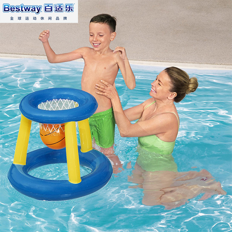 Bestway52418 inflatable water play plate basketball frame pool ball Net shooting toy water shooting toy