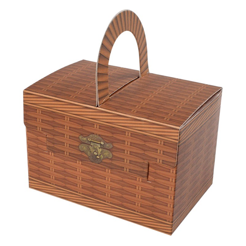Rattan-like ins Style Handheld Handheld Handheld Gift Box Spot Mori Style Retro Style Bamboo Woven Basket All-match Sugar Box