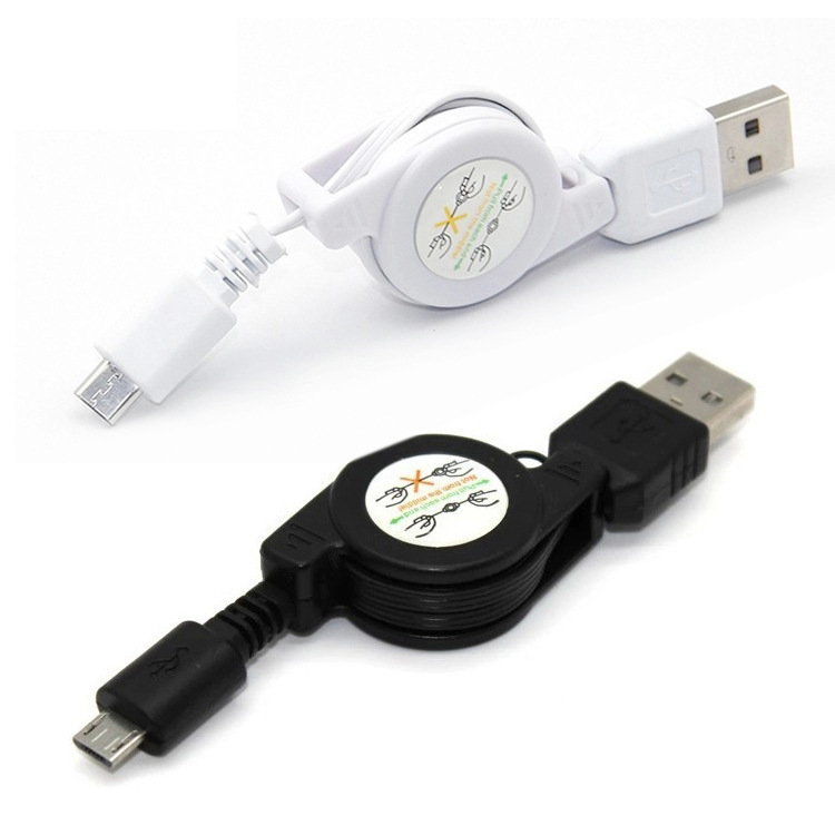 For Android Mobile Phone Retractable Data Cable USB Mobile Phone Data Cable HTC Xiaomi V8 USB Charging Cable