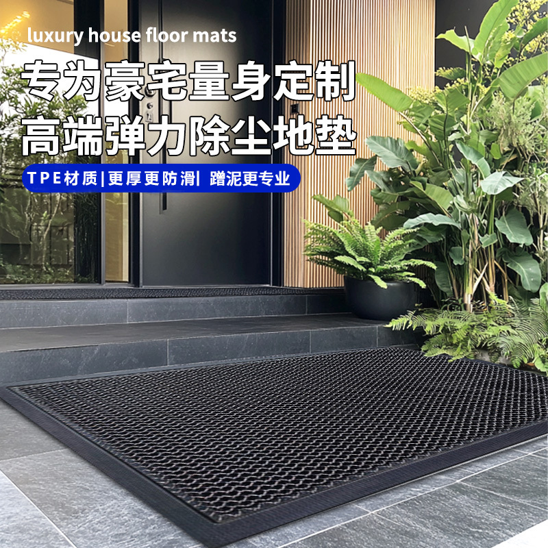 Villa Entrance Door Mat Door Mat Home Door Elastic Mesh Door Mat Non-Slip Foot Mat Entrance Rubbing Soil Carpet