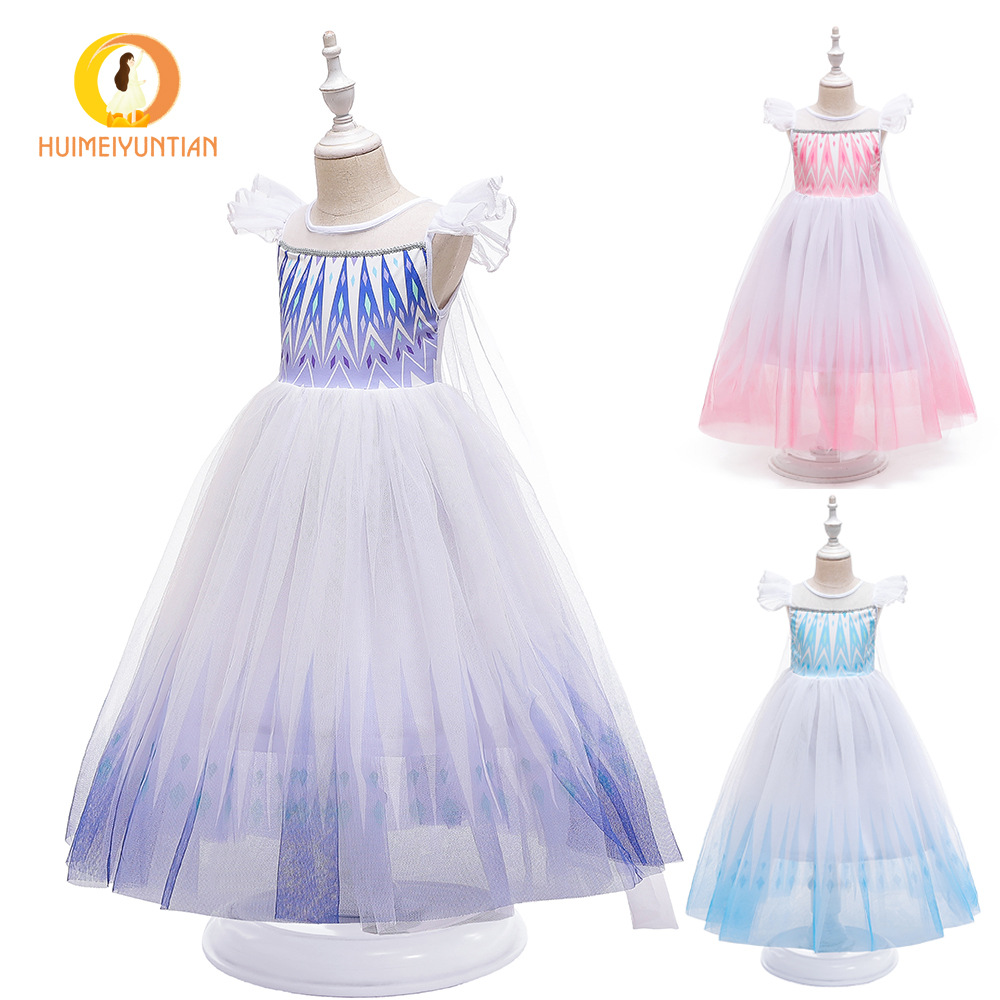 Frozen 2 European and American New children's dress Girls Performance Princess Aisha dress children dress