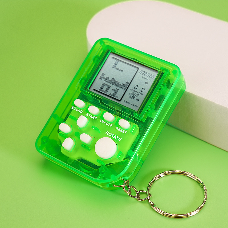 Picture of Handheld Mini Tetris Game Machine Large Screen Children's Nostalgic Educational Entry Toy Keychain Pendant
