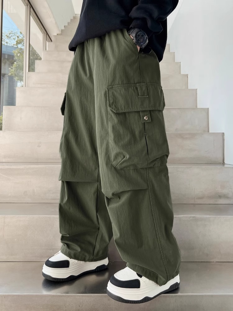 Picture of Children's Fashion Sports Pants 2025 Spring and Autumn New Style Middle and Large Children's Casual Pants Boys' Wide Leg Workwear Long Pants