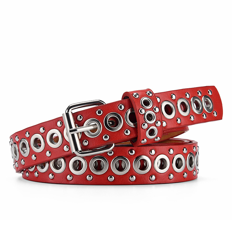 Picture of Belt Women's European and American Punk Rivet Street Personality Men's Belt Air Eye Belt Girls' Cross-border Hipsound Hair