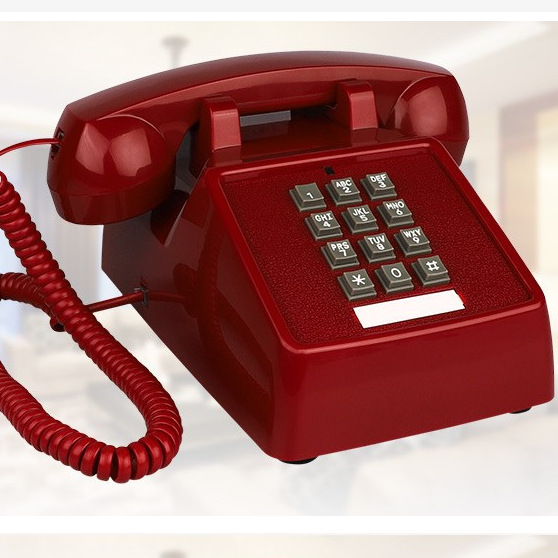 Picture of Metal Ringtone Antique Telephone Mechanical Bell Button Classic Retro Landline Bit American Classical Fixed Line