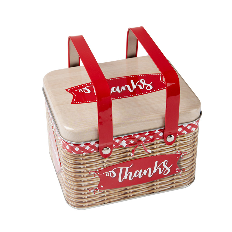 Picture of High-End Gift Jar Mid-Autumn Festival Suitcase Candy Cookie Tin Box Biscuit Box Mooncake Box Square Large Mid-Autumn Festival Gift Box