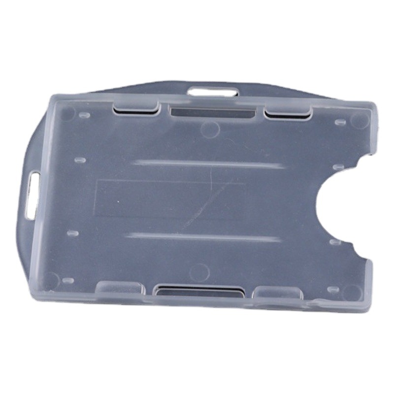 Spot Wholesale Pp Material Id Card Holder Frosted Work Id Card Bank Card Holder Can Be Customized with Logo Printed