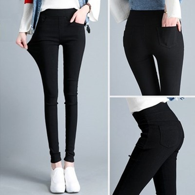 Picture of Wholesale [front and back four bags] spring and autumn wear bottoming pants feet women's tight pencil a generation of hair