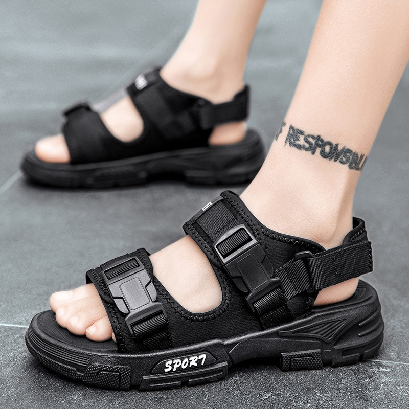 Picture of Sandals Men's Instagram Style Summer Beach Non-slip Non-slip Driving Sports Dual-use Vietnamese Casual Slippers Summer
