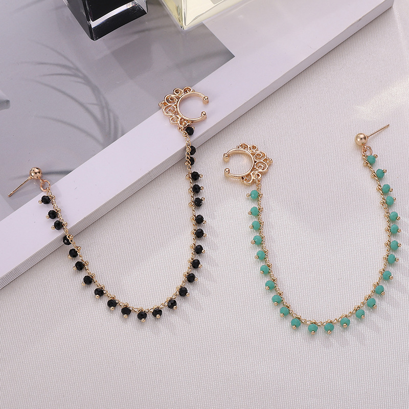 Picture of European and American Cross-border Jewelry Ethnic Style Star Moon Tassel Punch-free Nose Nose Nose Sweet Cool Earring Puncture Nose