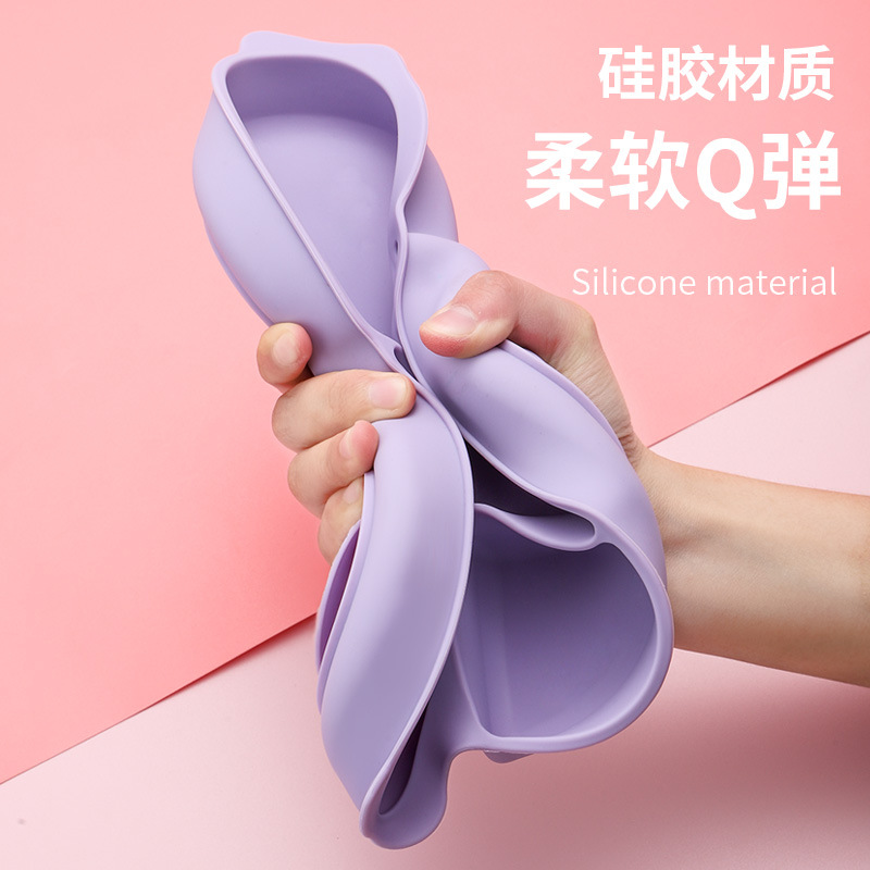 Picture of Amazon Cartoon Children's Car Silicone Dinner Plate 304 Stainless Steel Spoon Fork Gift Baby Learning Dining Tableware Set