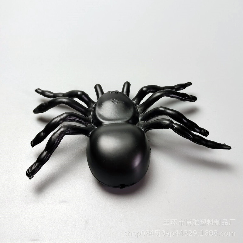 Funny trick scary realistic black spider Halloween haunted house dress up new strange plastic toy