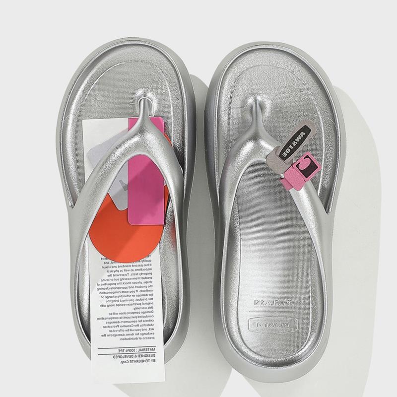 [Ready Stock] Korean Hot Style! Twatoe Flip-Flops for Outer Wear Summer Thick-Soled Internet Celebrity Flip-Flops with a Poop-Feeling Feel