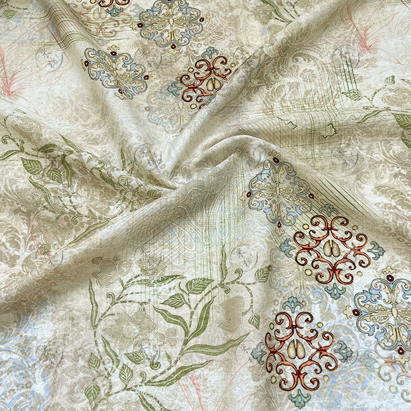 Manling Yayun New Chinese style digital printed fabric brocade cotton fabric cheongsam dress top Hanfu fabric
