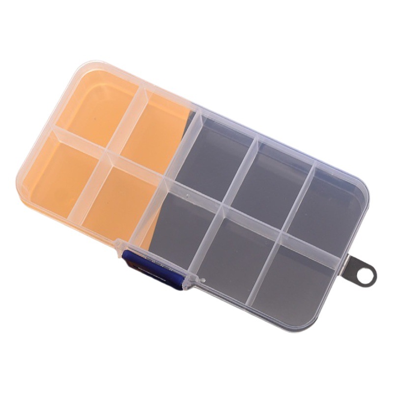 Transparent pp plastic storage box desktop sundries small objects flip organizing storage box sample parts display box