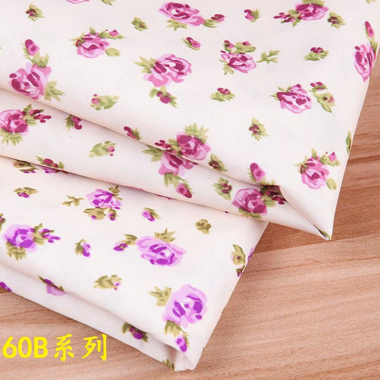Printed Fabric Manufacturer Spot Wholesale Plant Flower Pattern Fresh Rose Buds with Buds to Put Small Floral Printed Fabric
