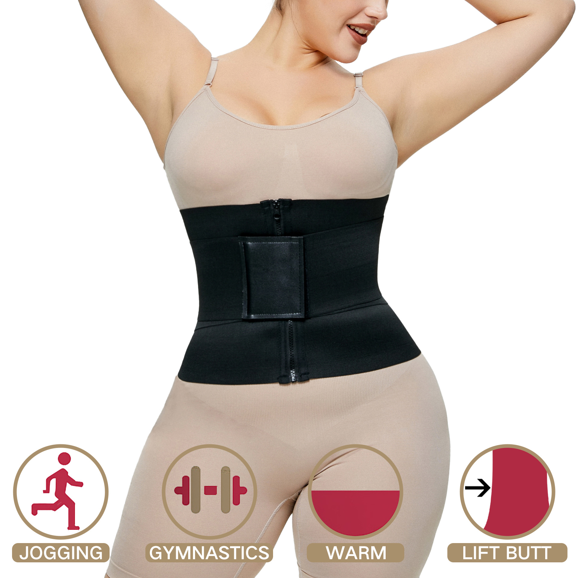Picture of European and American plus size Waist Belt Women's Abdominal Tinker Artifact Postpartum Waist Strong Abdominal Tinker Waist trainer