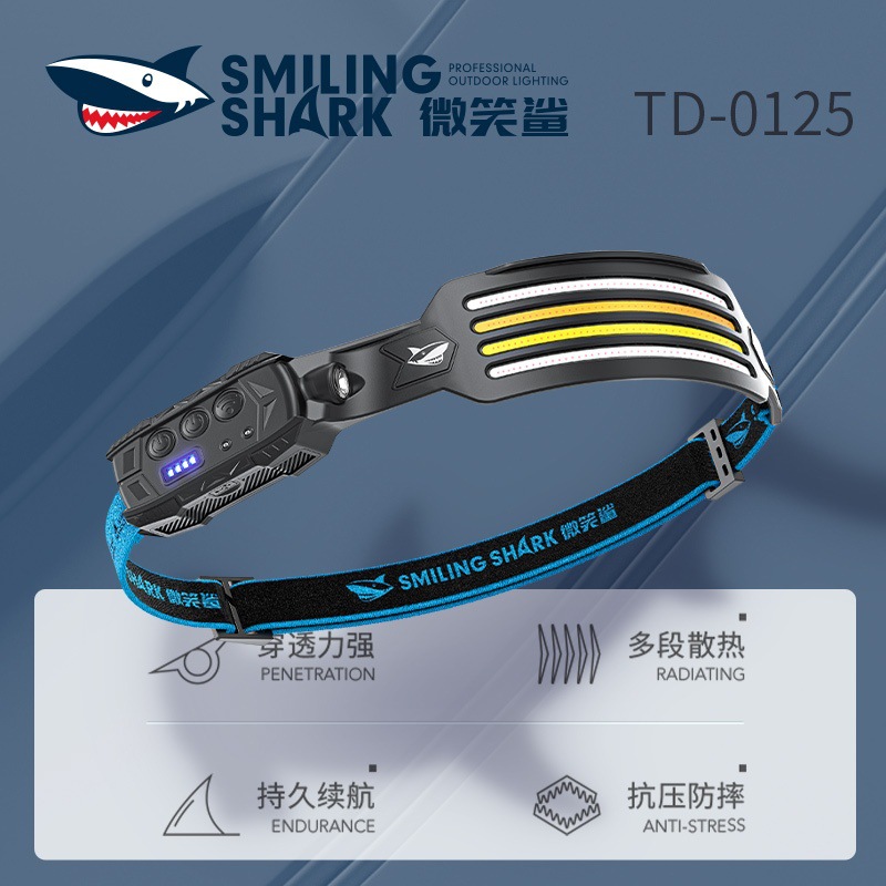 Outdoor night fishing work lighting super bright LED ultra-light induction headlight head-mounted charging COB floodlight long-lasting