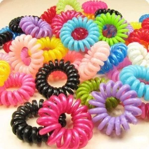 Picture of Candy Color Bold Bracelet Telephone Line Hair Ring Extra Large Rubber Band South Korea Headwear Hair Accessories Headband Spring Ring
