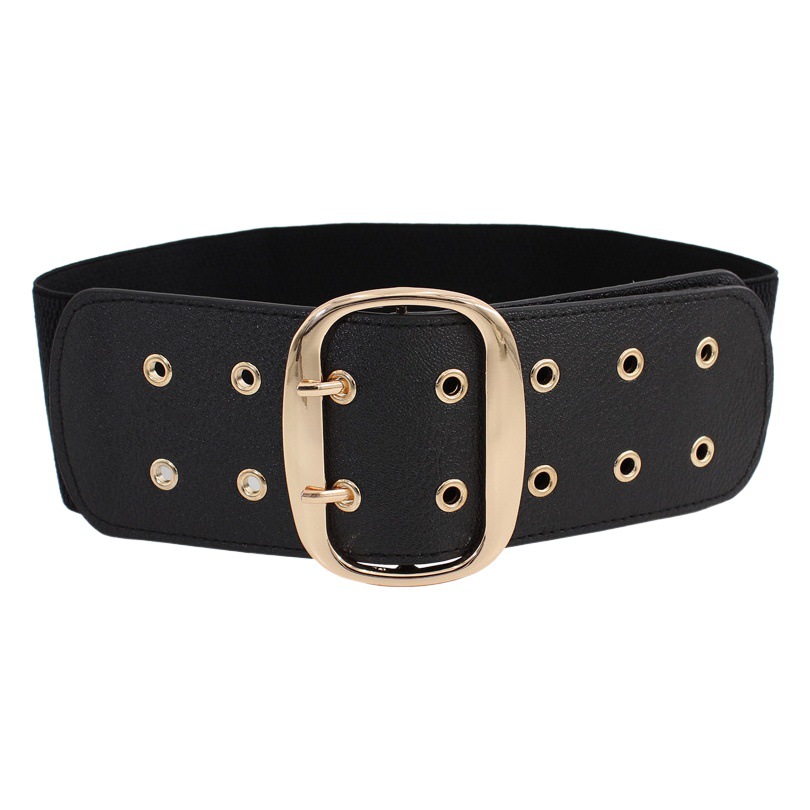 Elastic Belt Women's Skirt Decorative Wide Belt European and American Retro Fashion Coat Tight Waist Elastic Waist Cover Three Available