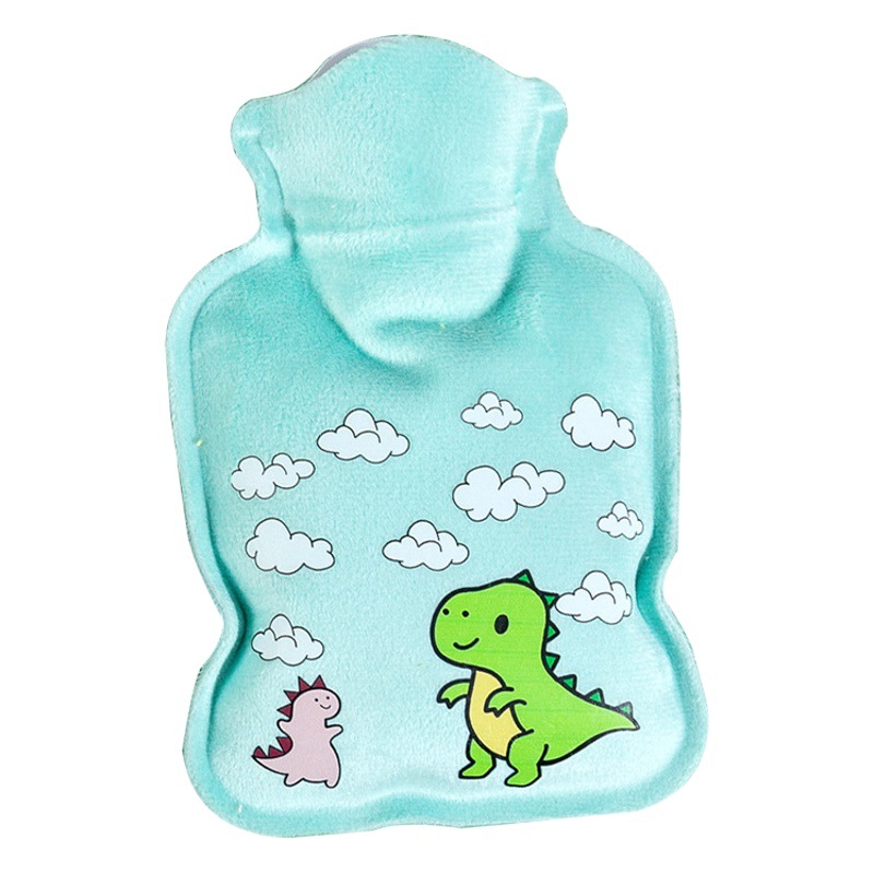 Cartoon plush water injection hot water bag student explosion-proof warm handbag double thick fleece-lined warm water bag