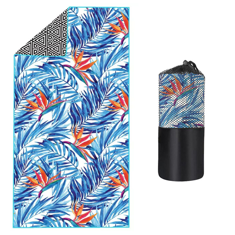 Picture of New Cross-Border Amazon European and American Double-Sided Velvet Quick-Drying Bath Towel Customizable Printed Towel Beach Swimming Beach Towel