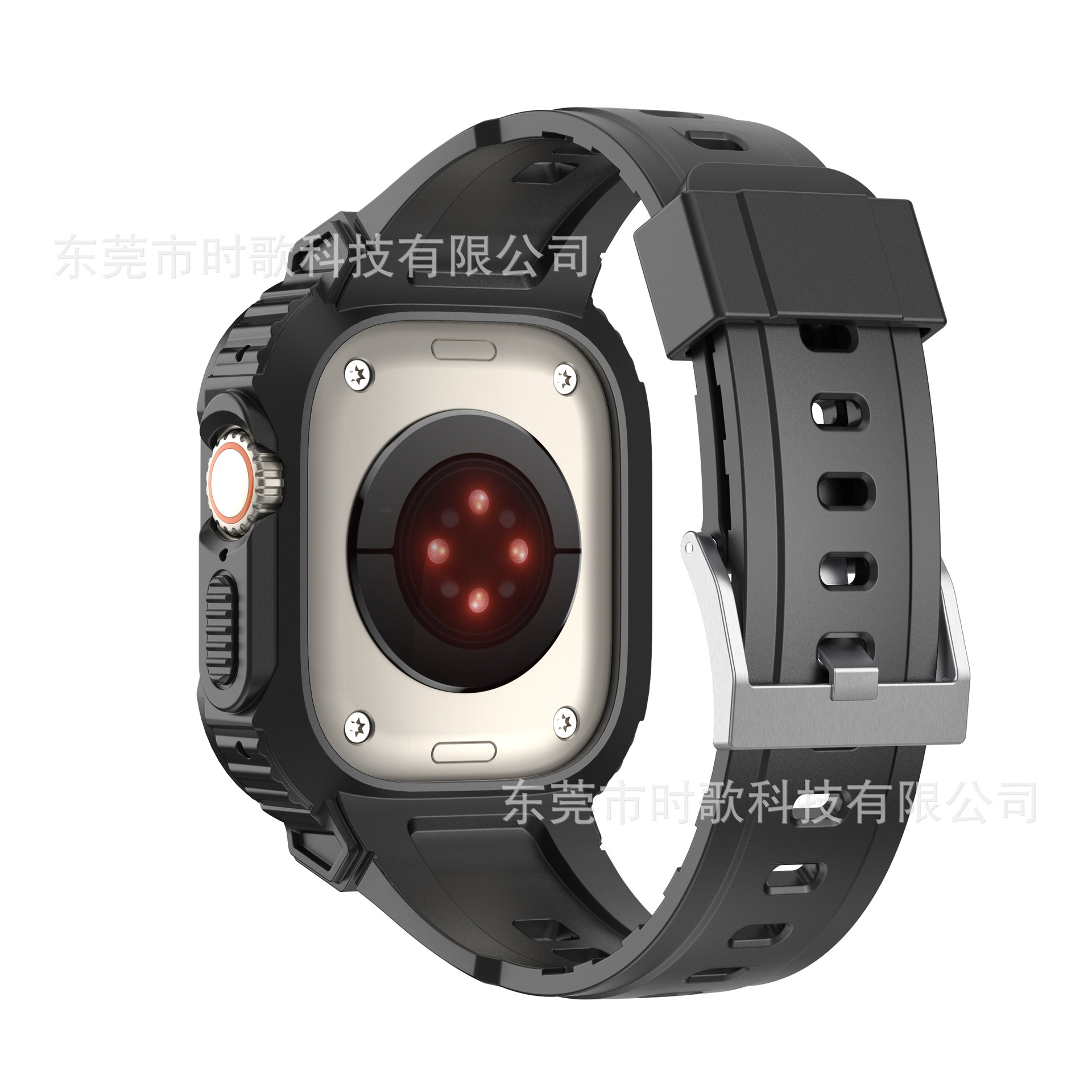 Picture of For apple 4~8 generation watch with solid color TPU apple watchUltra249mm all-in-one strap new
