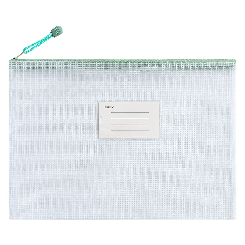 Picture of A4 Thickened Grid Document Bag Student Subject Classification Bag PVC Transparent Waterproof Zipper Storage Bag Information Bag
