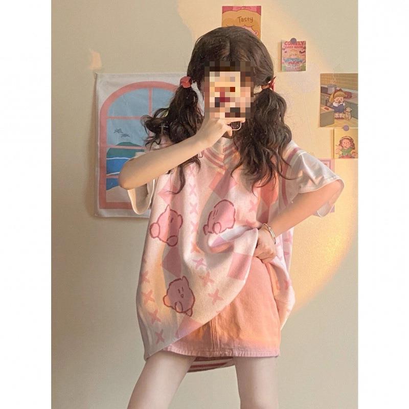 Picture of Japanese cute cartoon knitted vest women's sleeveless V-neck small soft girl all-match age-reducing sweater vest Spring