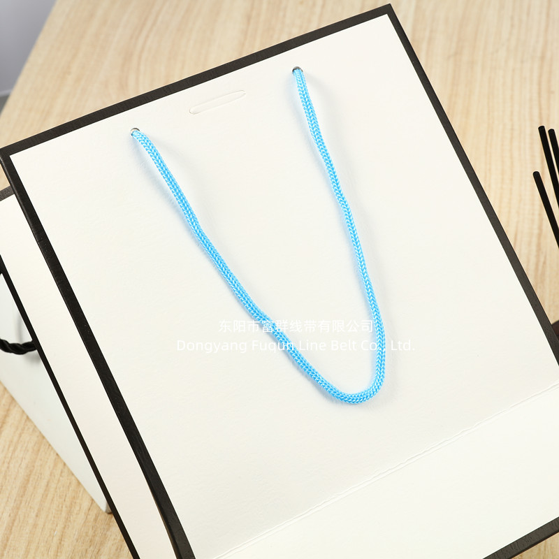 Picture of Factory spot PP portable rope hook gift box bag rope flat raincoat drawstring polypropylene colored straw hat rope