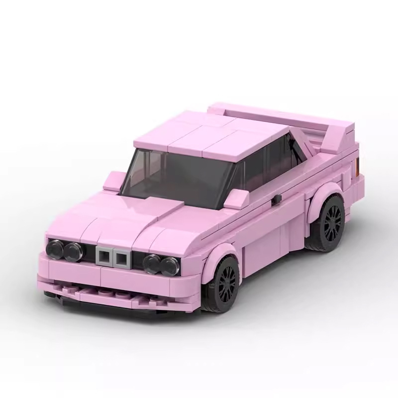 Car model MOC compatible Lego speed8 car BMW M3 E30 boy mosaic set racing car
