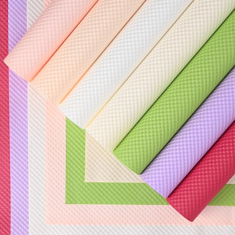 Fenghua Wave Dot Embossed Paper Series Wrap Paper Solid Color Romantic ins Wind Flower bouquet Flower Art Factory Outlet